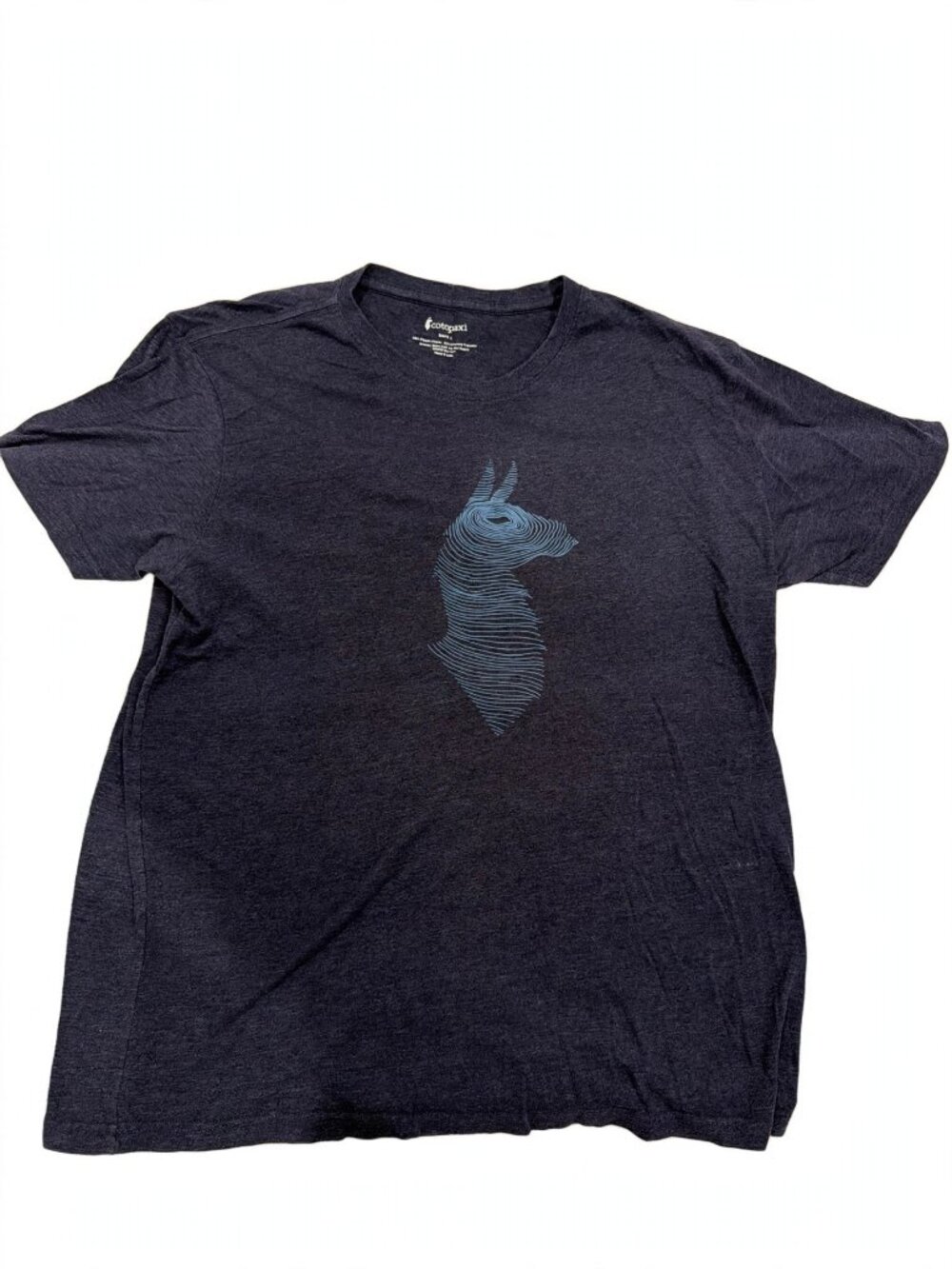 Cotopaxi T-Shirt Mens Large Navy Llama Graphic Tee